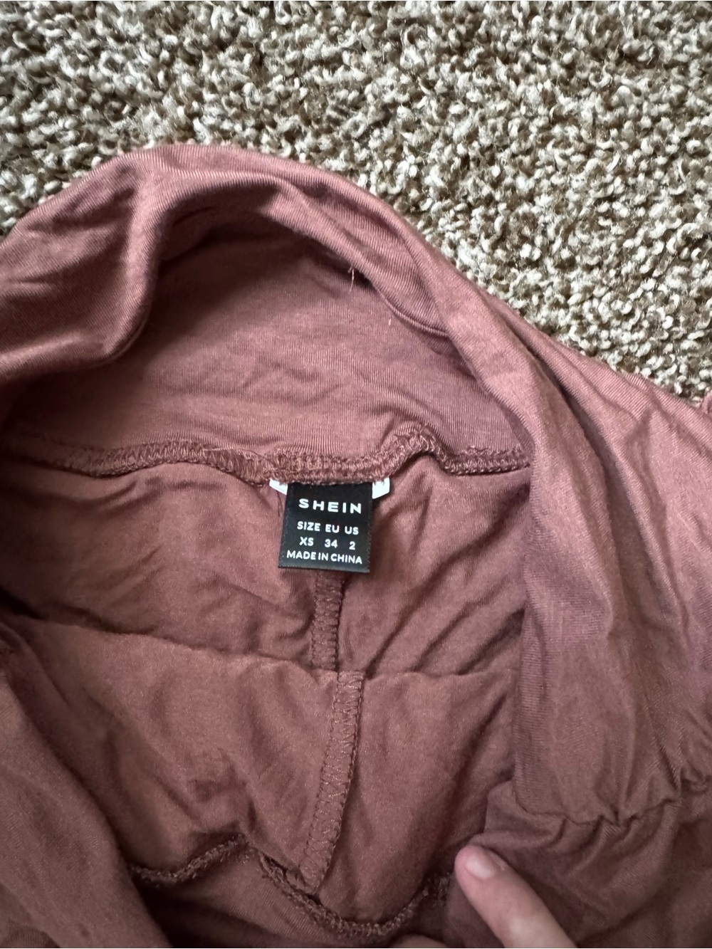 SHEIN Brown Asymmetrical Handkerchief Hem Skort XS - Picture 6 of 9